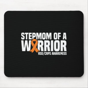 Stepmom Of A Warrior Orange Ribbon Rsdcrps Awarene Mouse Pad