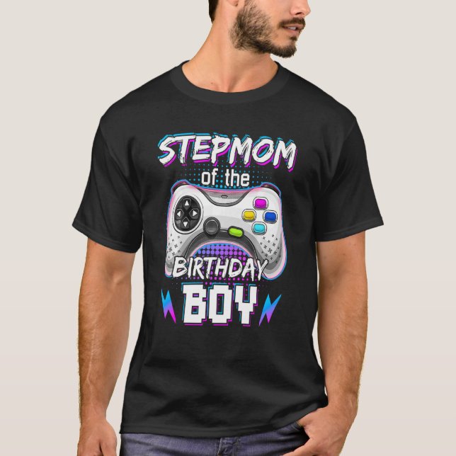Stepmom Of The Birthday Boy Video Game B Day Top G (Front)