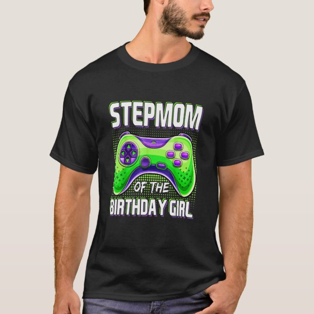 Stepmom of the Birthday Party Boy Matching Family  T-Shirt (Front)