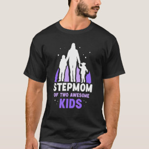 Stepmom Of Two Awesome Kids Boy Stepmother Mother' T-Shirt