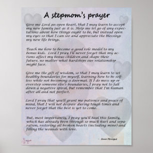 Stepmom Prayer poster 8x10 - no bio kids