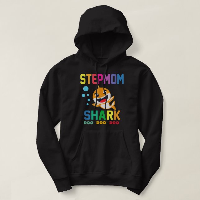 Stepmom Shark Shirt Stepmom Shark Lover Family Mot (Design Front)