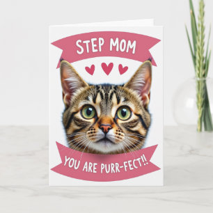Stepmom You Are Purrfect Cat Card