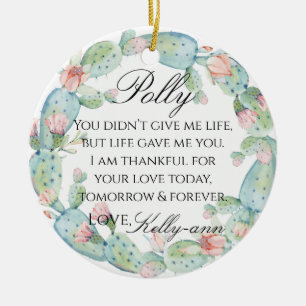 Stepmother Of The Bride Gift Ceramic Ornament