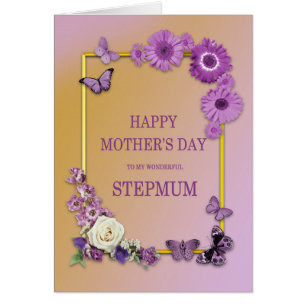 Stepmum Mothers Day Flowers and Butterflies
