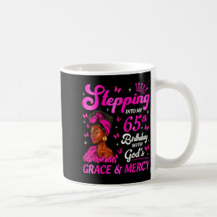 Stepng Into My 65th Birthday Christian Bday Women  Coffee Mug