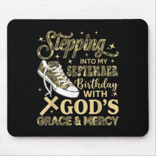 Stepng Into My September Birthday Women Girl Camo Mouse Pad