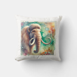Steppe Mammoth 060824AREF134 - Watercolor Cushion