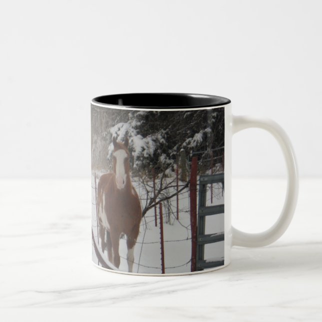 Stepper In The Snow Two-Tone Coffee Mug (Right)