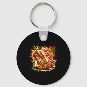 Steppin Into African High Heels Girls Women Black Key Ring