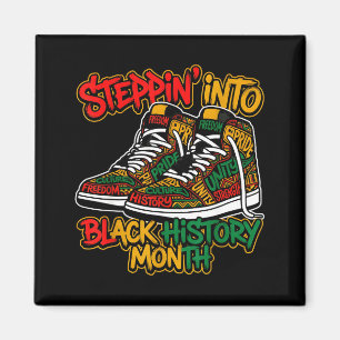 Steppin' into black history month shoes pride magnet