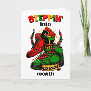Steppin' Into Equality Black History Month Card