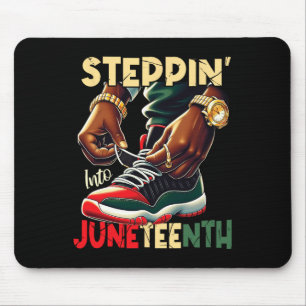 Steppin Into Juneteenth African Pride Black Africa Mouse Pad
