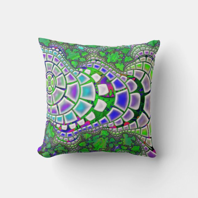 Steppin Stone Psychedelic 3D Abstract Cushion (Front)