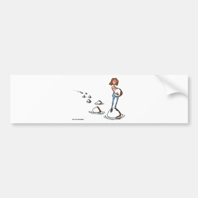 Stepping Forward Bumper Sticker (Front)