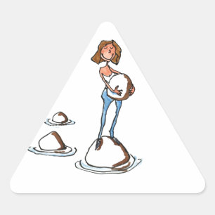 Stepping Forward Triangle Sticker