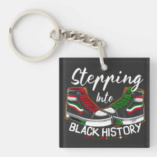 Stepping into Black History Month Juneteenth Black Key Ring