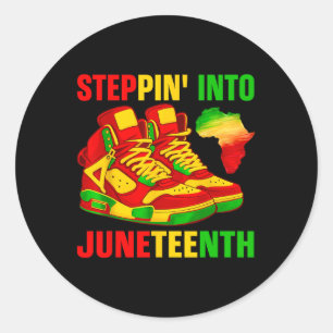 Stepping Into Juneteenth 1865 African Continent Sn Classic Round Sticker