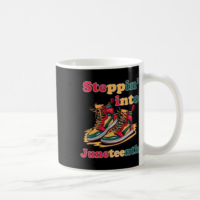 Stepping Into Juneteenth 1865 For Black African Am Coffee Mug (Right)