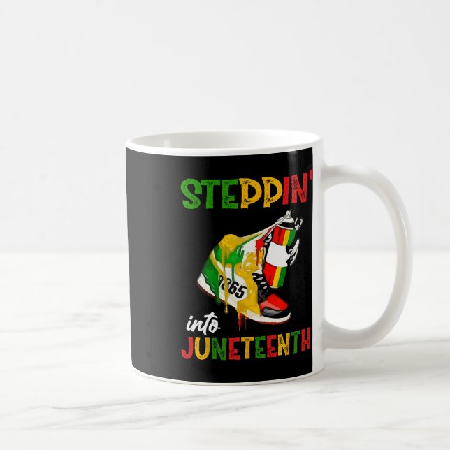 Stepping Into Juneteenth 1865 Pride Black African  Coffee Mug (Right)