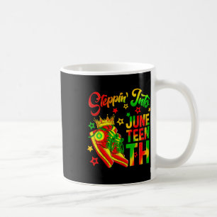Stepping Into Juneteenth African American Sneakers Coffee Mug
