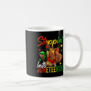 Stepping Into Juneteenth Afro Woman Black Girls Sn Coffee Mug