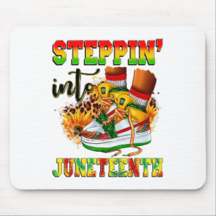 Stepping Into Juneteenth Afro Woman Black Girls Sn Mouse Pad