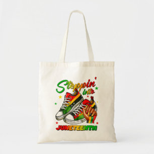 Stepping Into Juneteenth Afro Woman Black Girls Sn Tote Bag