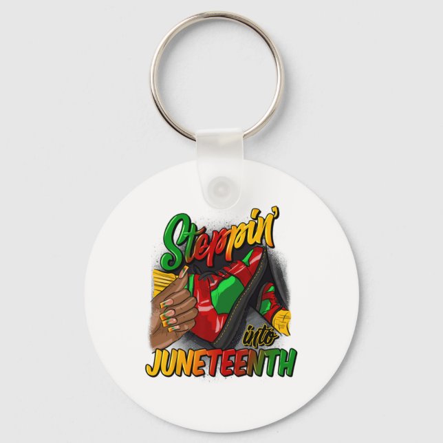 Stepping Into Juneteenth Remembering My Ancestors  Key Ring (Front)