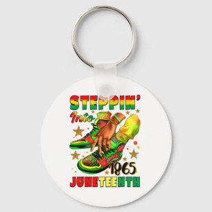 Stepping Into Juneteenth Shoes African American Wo Key Ring