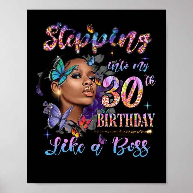Stepping Into My 30th Birthday 1992 Black Women Poster (Front)