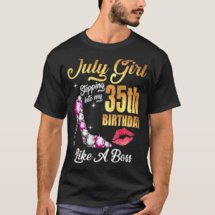 Stepping Into My 35th Birthday Like A Boss For 35 T-Shirt