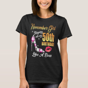 Stepping Into My 50th Birthday Like A Boss For 50 T-Shirt