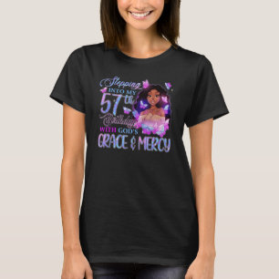 Stepping Into My 52nd With God's Grace Mercy Melan T-Shirt