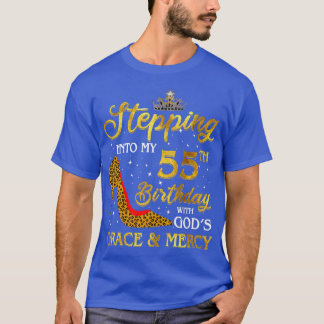 Stepping Into My 55th Birthday Gift Girls Women 55 T-Shirt