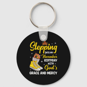 Stepping Into My November Birthday Queen Melanin A Key Ring
