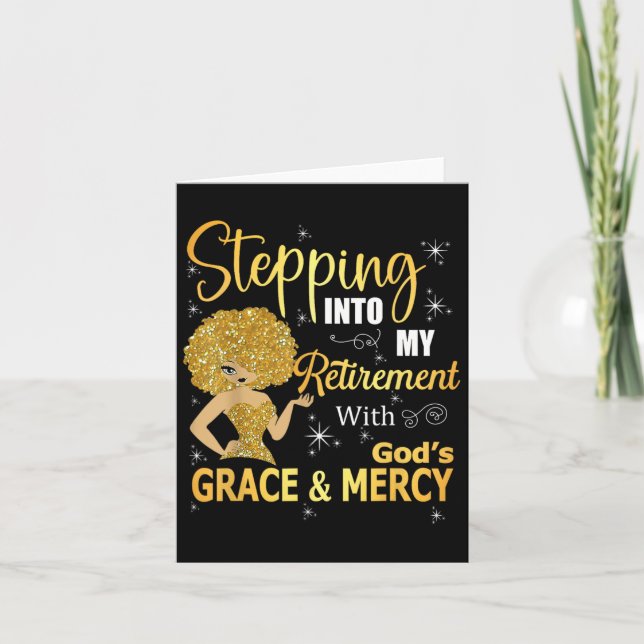 Stepping Into My Retirement With God's Grace And M Card (Front)