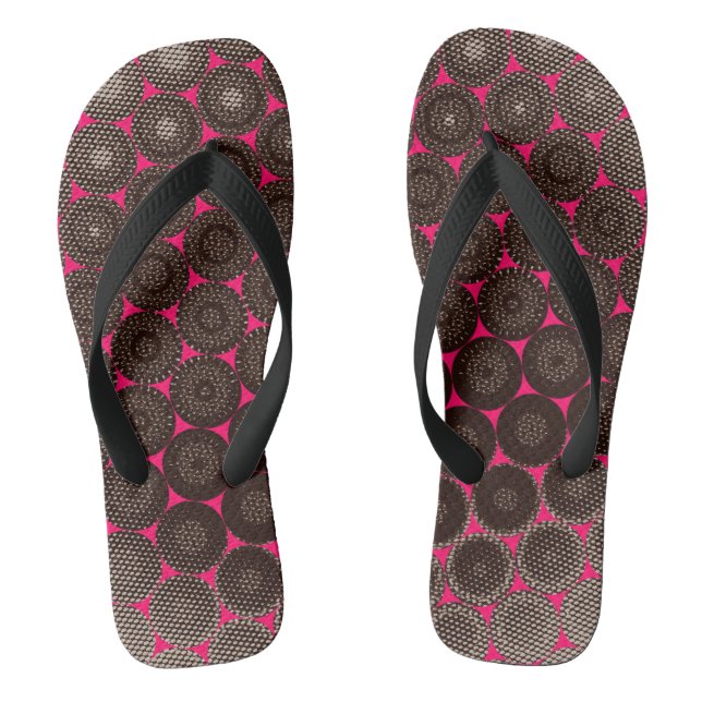   Stepping into Retro Pop: Geo Bloom Thongs (Footbed)