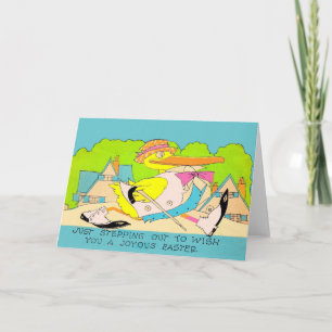 stepping out for Easter Card