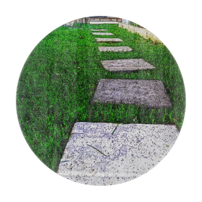 Stepping Stones by Shirley Taylor Cutting Board (Front)