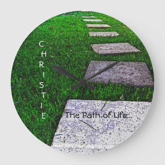 Stepping Stones by Shirley Taylor Large Clock (Front)