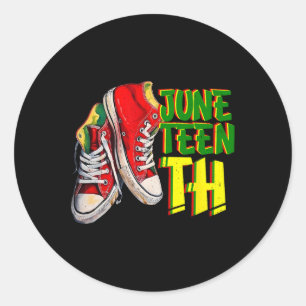 Stepping To Juneteenth Black King Nutritional Fact Classic Round Sticker