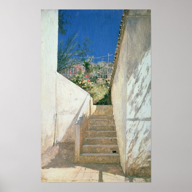 Steps in a Garden, Algeria, 1883 Poster (Front)