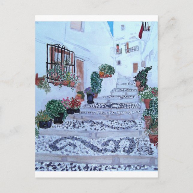Steps In The Old Town Frigiliana Postcard (Front)