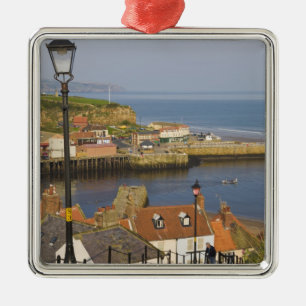 Steps leading down to the harbour, Whitby, North Metal Ornament