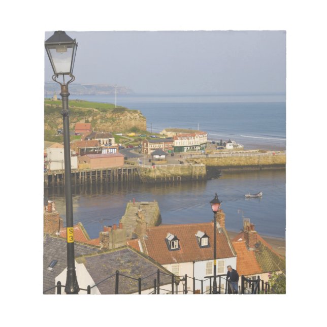 Steps leading down to the harbour, Whitby, North Notepad (Front)