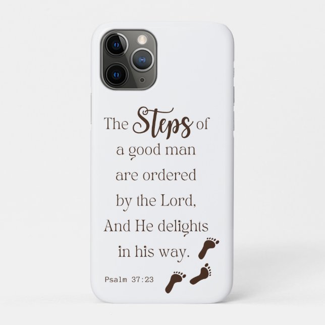Steps of a Good Man - Psalm 37:23 Bible Verse Case-Mate iPhone Case (Back)