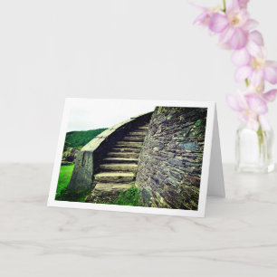 Steps of Dolbadarn Castle, North Wales Card