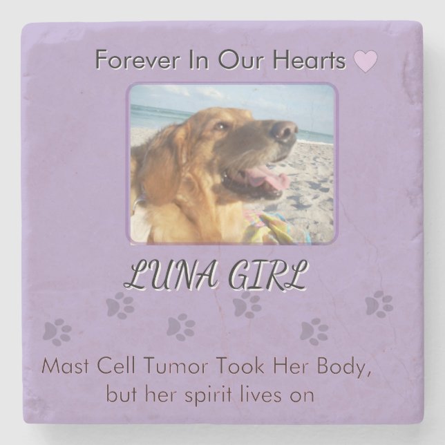 Steps of Her Gentle Spirit Stone Coaster (Front)