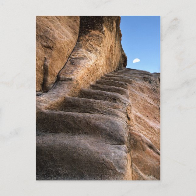 Steps on moon postcard (Front)